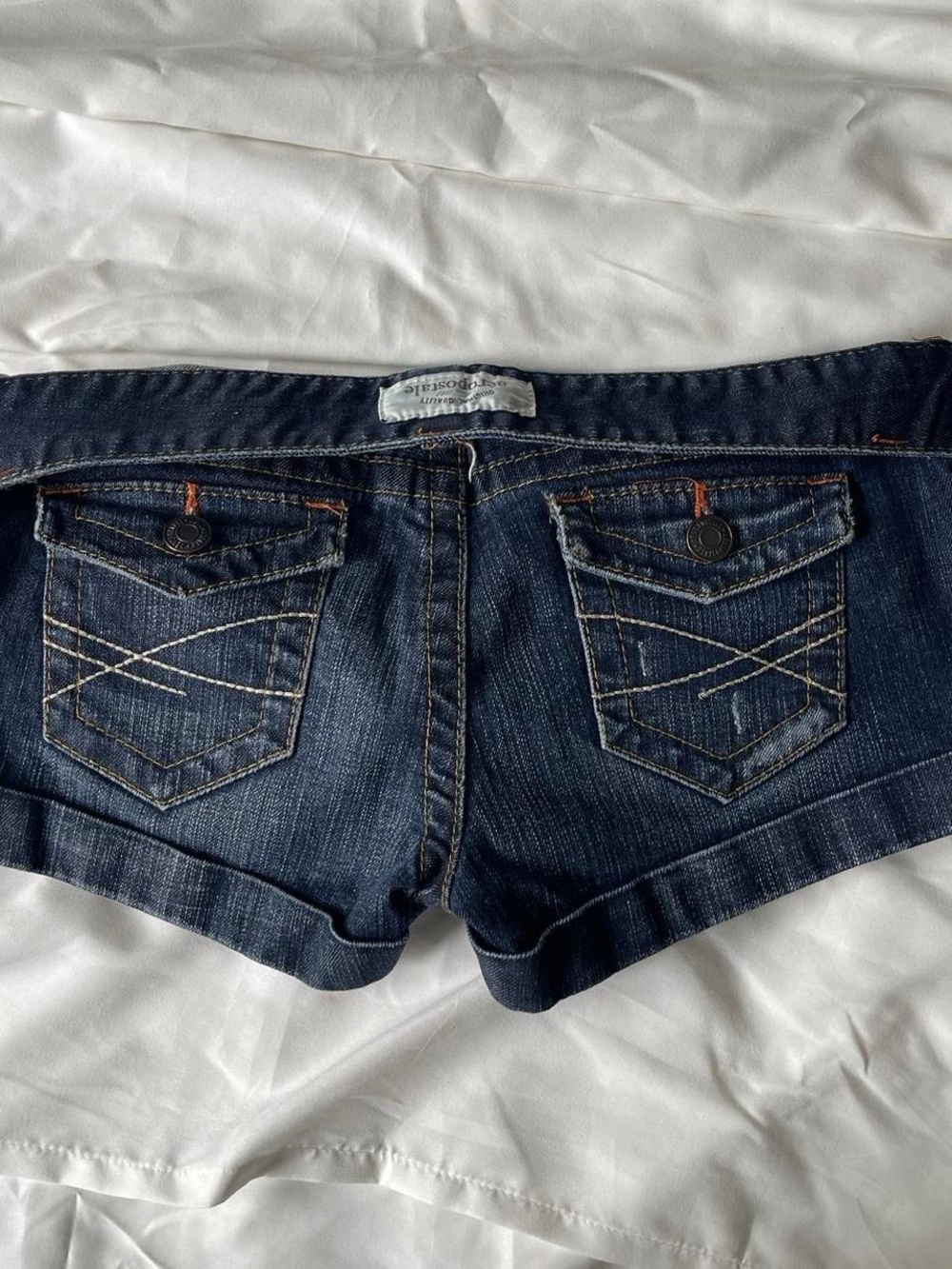 Aeropostale Dark Blue Denim Shorts with  Stitching